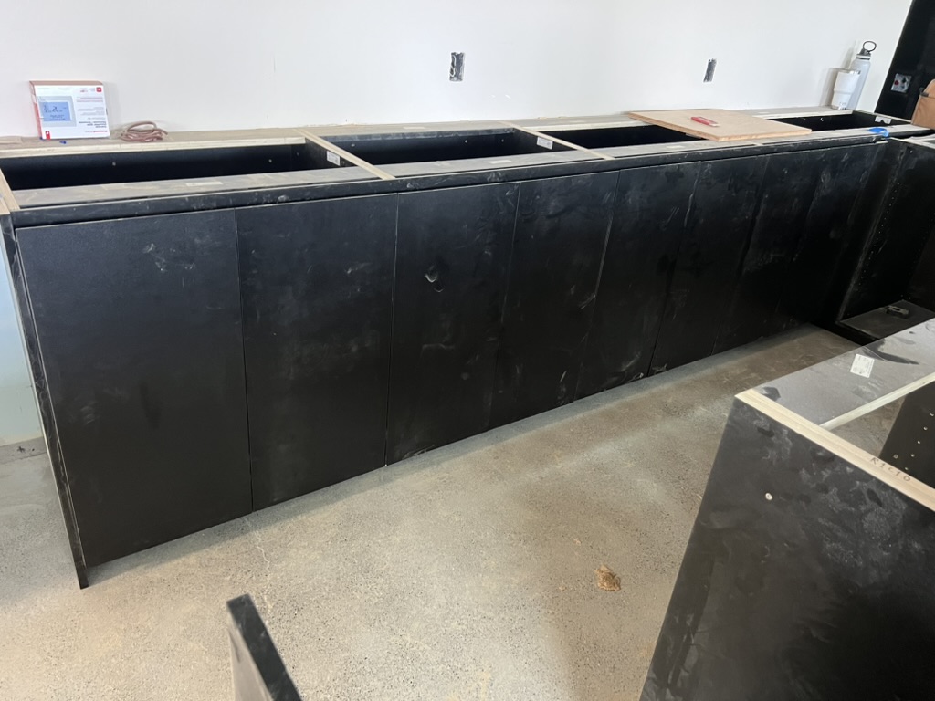 Custom cabinetry installation at New Brewing East Vancouver