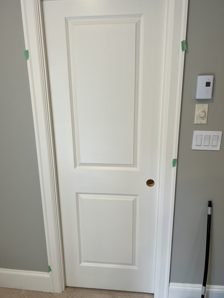 Pocket door installation in progress, Vancouver