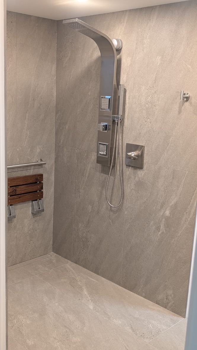 Wheelchair accessible bathroom renovation in Richmond, BC